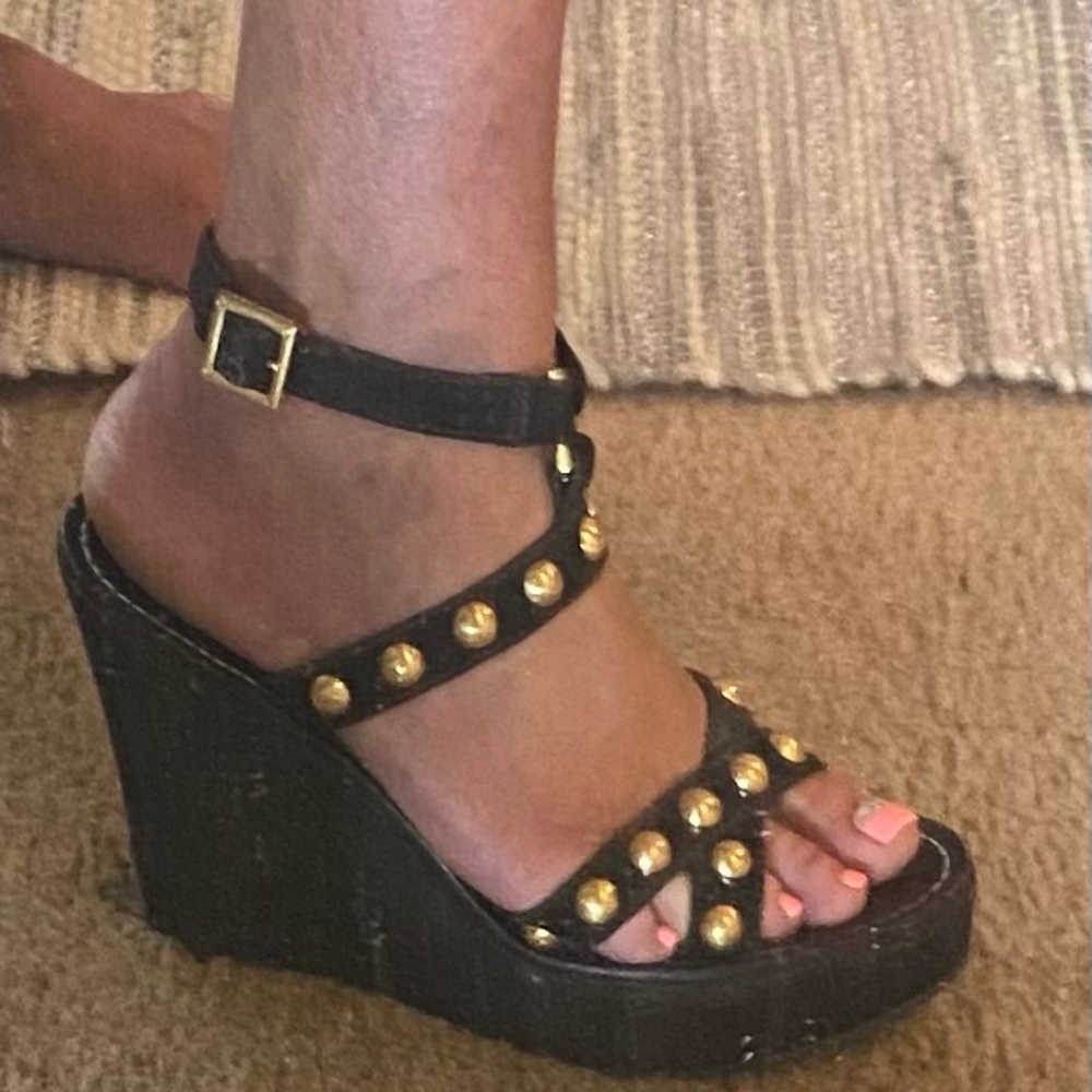 Tory Burch suede wedges